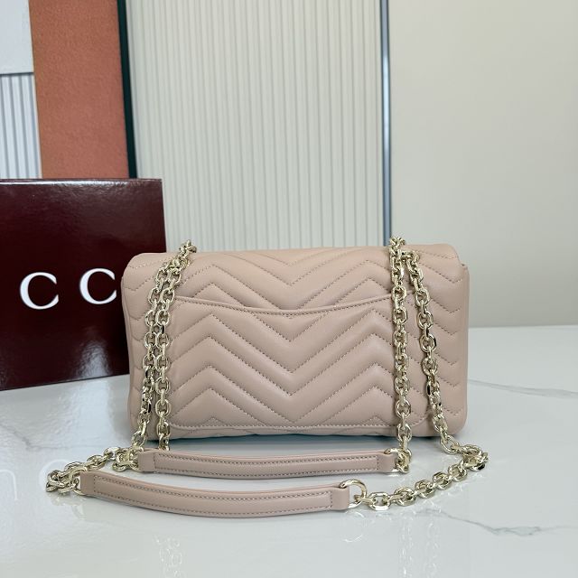 GG original lambskin marmont medium shoulder bag 837267 pink beige