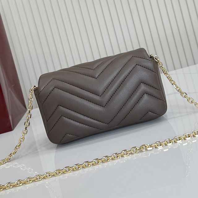 GG original lambskin marmont mini shoulder bag 841290 dark brown