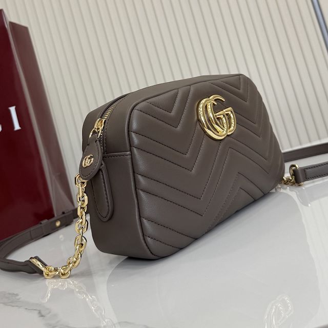 GG original lambskin marmont small camera bag 855273 dark brown