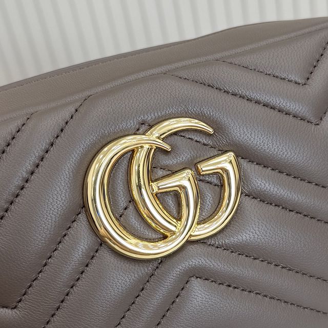GG original lambskin marmont small camera bag 855273 dark brown