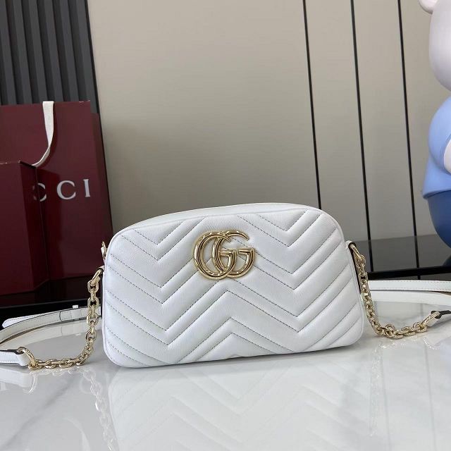 GG original lambskin marmont small camera bag 855273 white