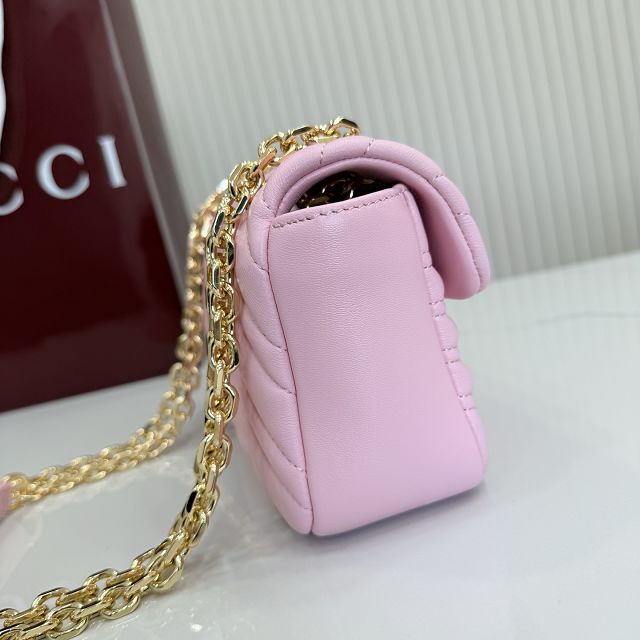 GG original lambskin marmont small shoulder bag 837280 pink