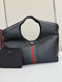 GG original calfskin giglio large tote bag 853971 black