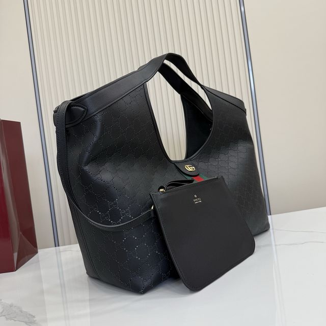 GG original calfskin giglio large tote bag 853971 black