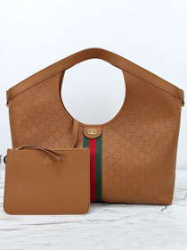 GG original calfskin giglio large tote bag 853971 brown
