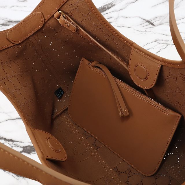GG original calfskin giglio small tote bag 860845 brown