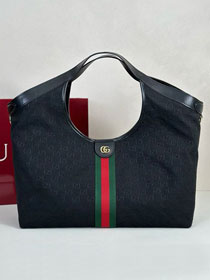 GG original canvas giglio large tote bag 853971 black