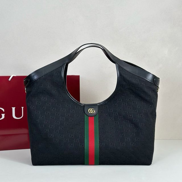 GG original canvas giglio large tote bag 853971 black