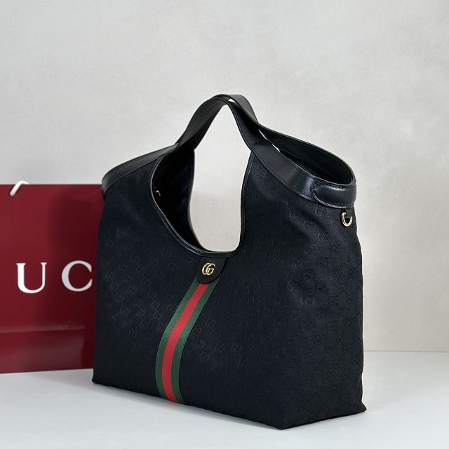 GG original canvas giglio large tote bag 853971 black