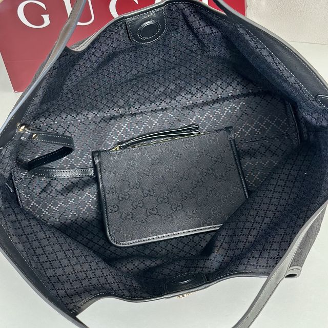 GG original canvas giglio large tote bag 853971 black