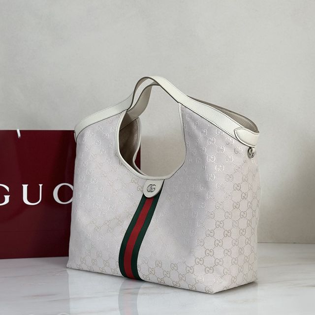 GG original canvas giglio large tote bag 853971 white
