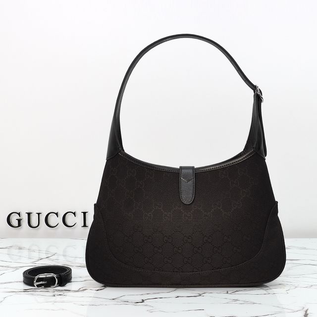 GG original canvas jackie 1961 medium shoulder bag 863136 black