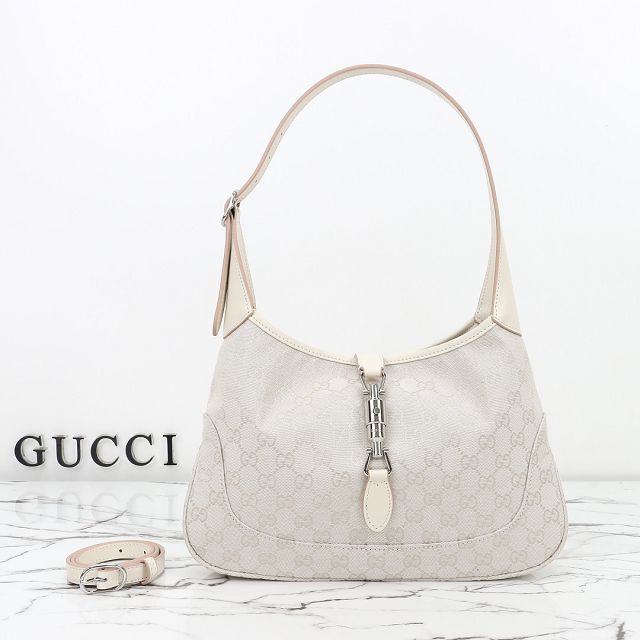 GG original canvas jackie 1961 medium shoulder bag 863136 white