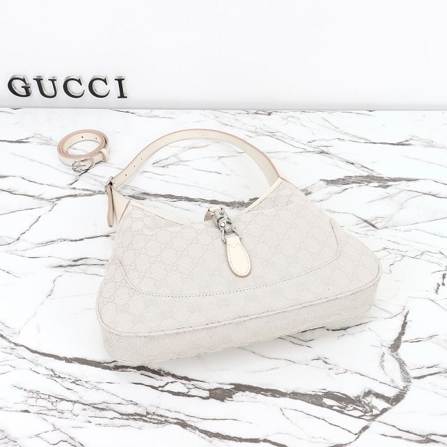 GG original canvas jackie 1961 medium shoulder bag 863136 white