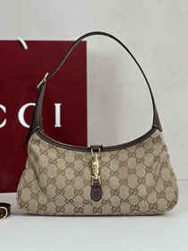 GG original canvas jackie 1961 slim medium shoulder bag 863137 sand