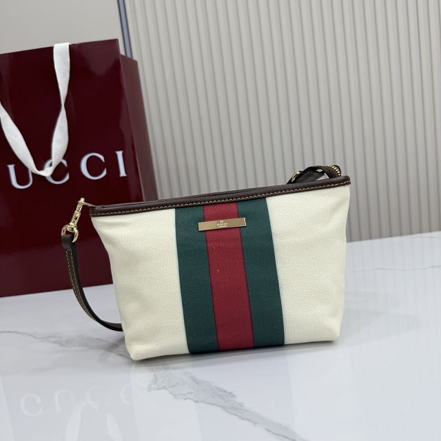 GG original canvas small pouch A000MM white