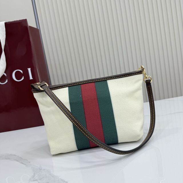 GG original canvas small pouch A000MM white