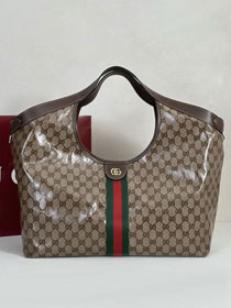 GG original fabric giglio large tote bag 853971 brown