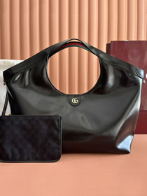 GG original soft calfskin giglio large tote bag 853971 black