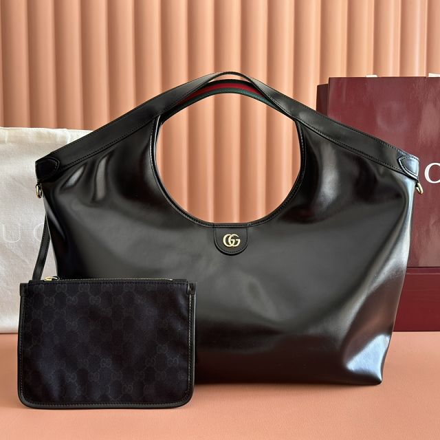GG original soft calfskin giglio large tote bag 853971 black