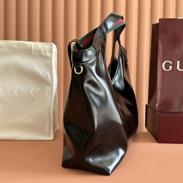 GG original soft calfskin giglio large tote bag 853971 black