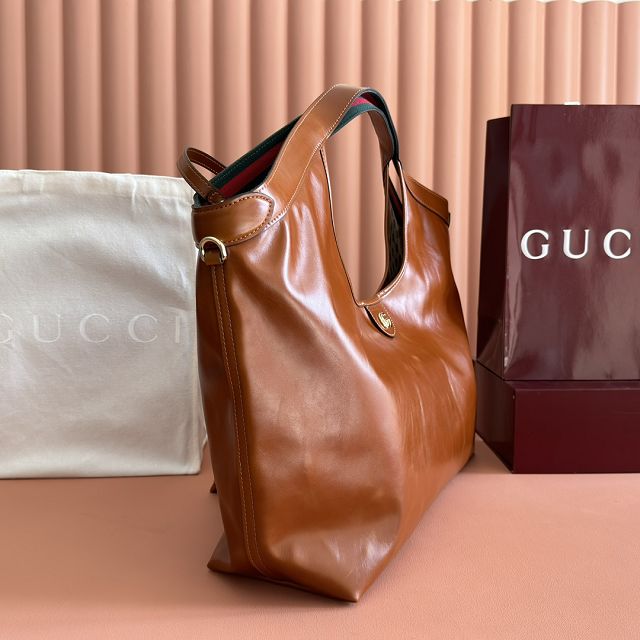 GG original soft calfskin giglio large tote bag 853971 brown