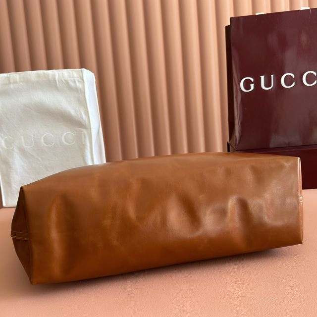 GG original soft calfskin giglio large tote bag 853971 brown