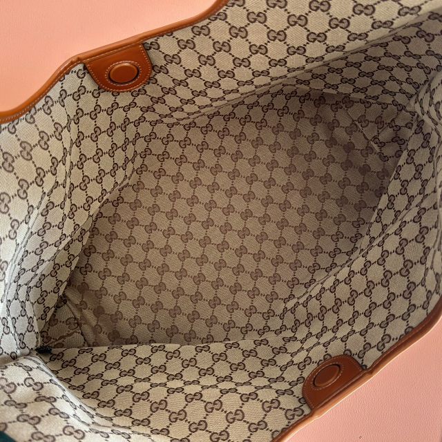 GG original soft calfskin giglio large tote bag 853971 brown