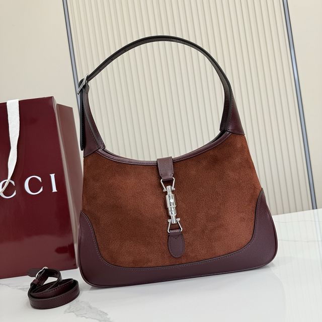 GG original suede jackie 1961 medium shoulder bag 863136 brown