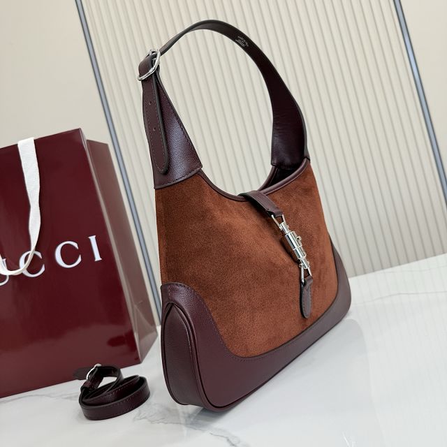 GG original suede jackie 1961 medium shoulder bag 863136 brown