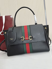GG original calfskin paparazzo medium top handle bag 875018 black