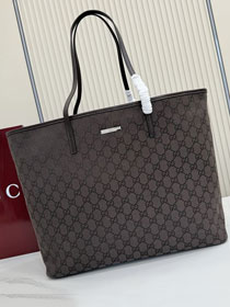 GG original canvas tribeca large tote bag 874745 dark brown