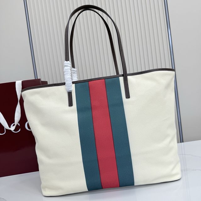GG original canvas tribeca large tote bag A0034D white