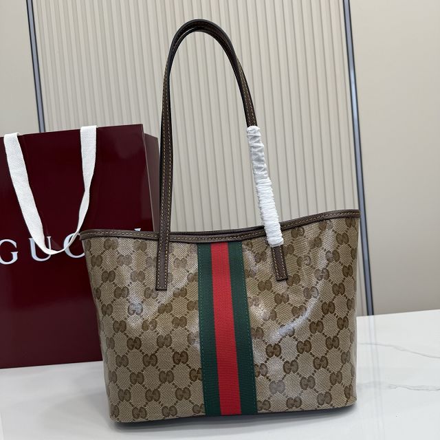 GG original canvas tribeca small tote bag 875236 brown