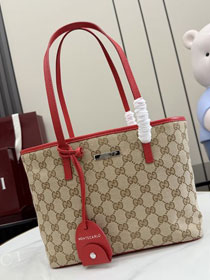 GG original canvas tribeca small tote bag A0034E sand&red