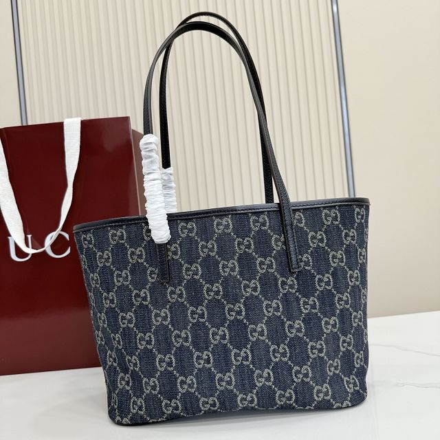 GG original denim tribeca small tote bag 875236 blue 