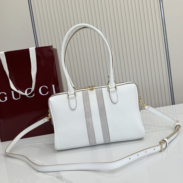 GG original calfskin borsetto medium boston bag 866732 white