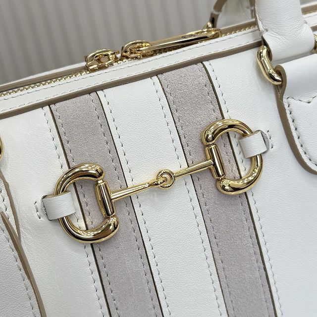 GG original calfskin borsetto medium boston bag 866732 white