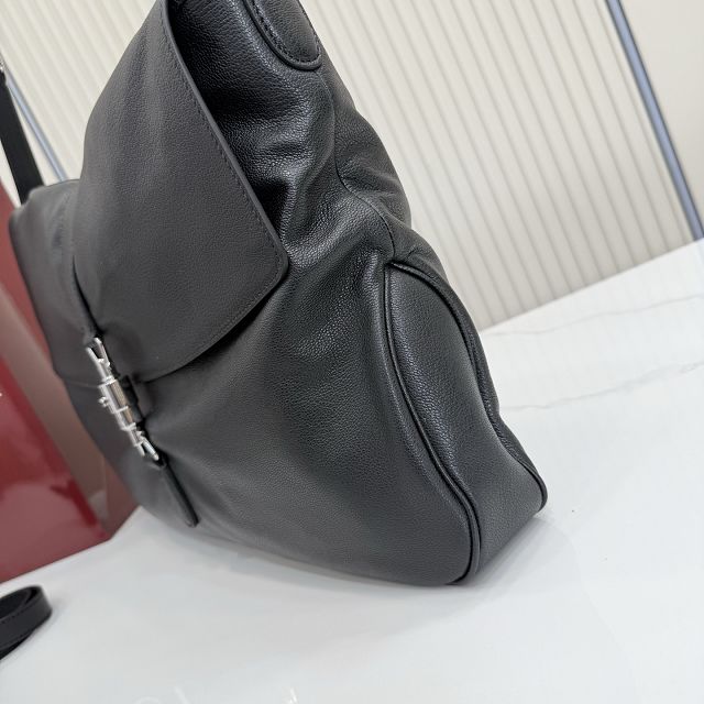 GG original calfskin jackie flap large crossbody bag A005ZI black
