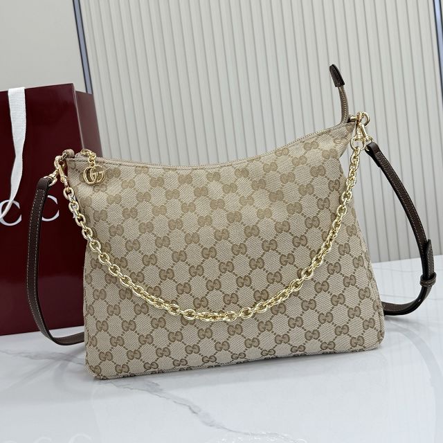 GG original canvas lady lunetta chain medium shoulder bag A006OA sand