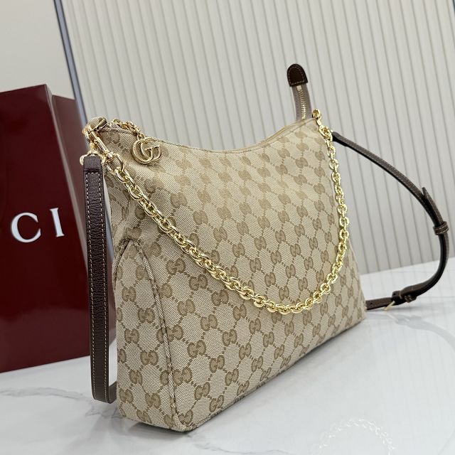 GG original canvas lady lunetta chain medium shoulder bag A006OA sand