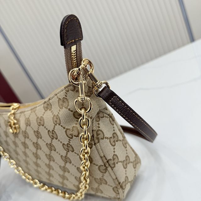 GG original canvas lady lunetta chain small shoulder bag A0034B sand