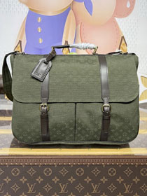 Louis vuitton original denim saumur GM M42313 green