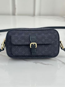 Louis vuitton original monogram denim camera bag M92216 blue