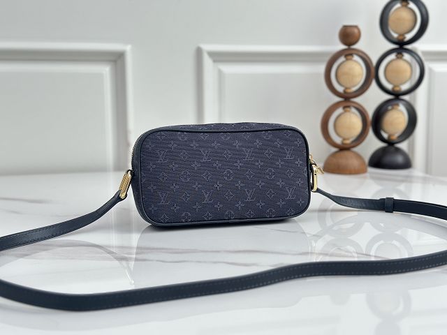 Louis vuitton original monogram denim camera bag M92216 blue