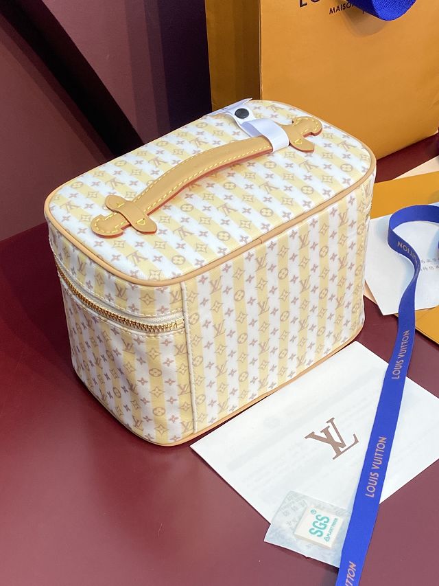 Louis vuitton monogram embleme mini nice cosmetic case M28702 yellow