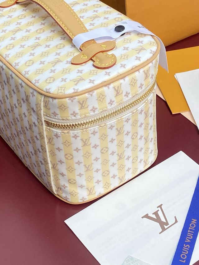 Louis vuitton monogram embleme mini nice cosmetic case M28702 yellow