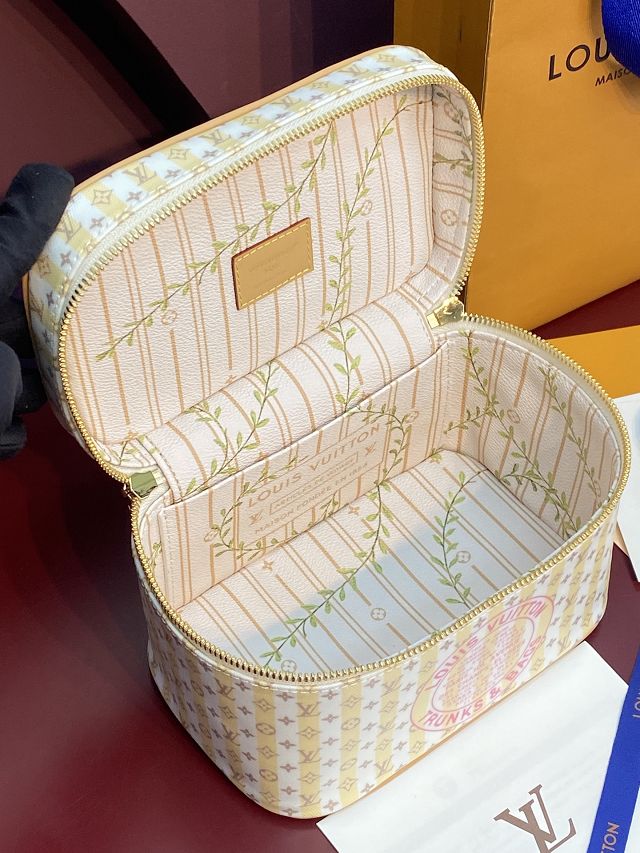 Louis vuitton monogram embleme mini nice cosmetic case M28702 yellow