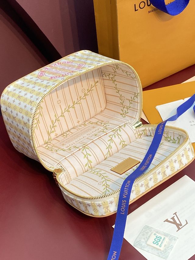 Louis vuitton monogram embleme mini nice cosmetic case M28702 yellow