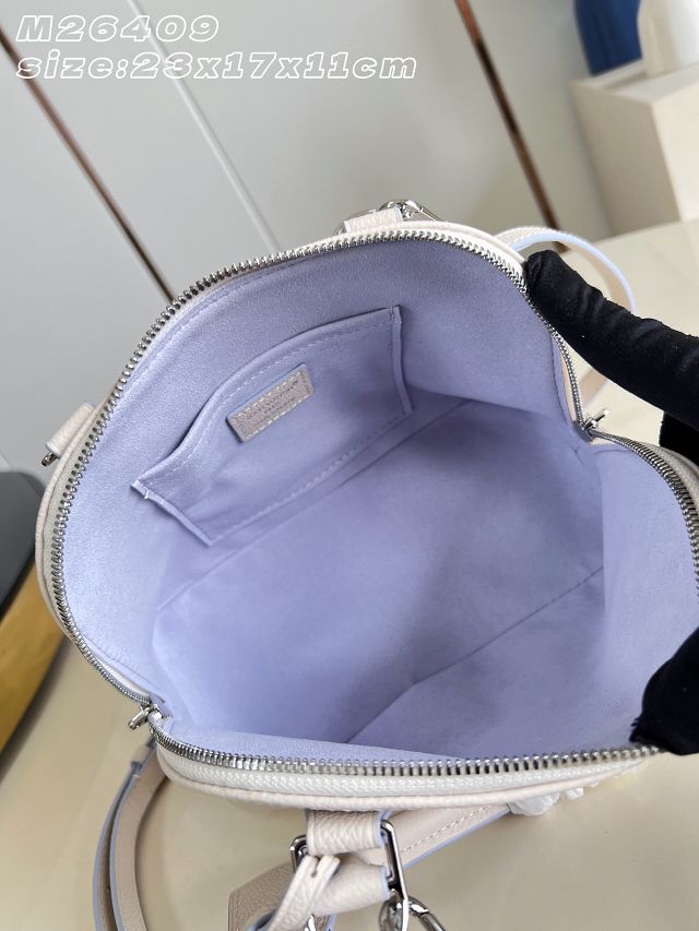 Louis vuitton original calfskin alma BB handbag M2A086 white&purple